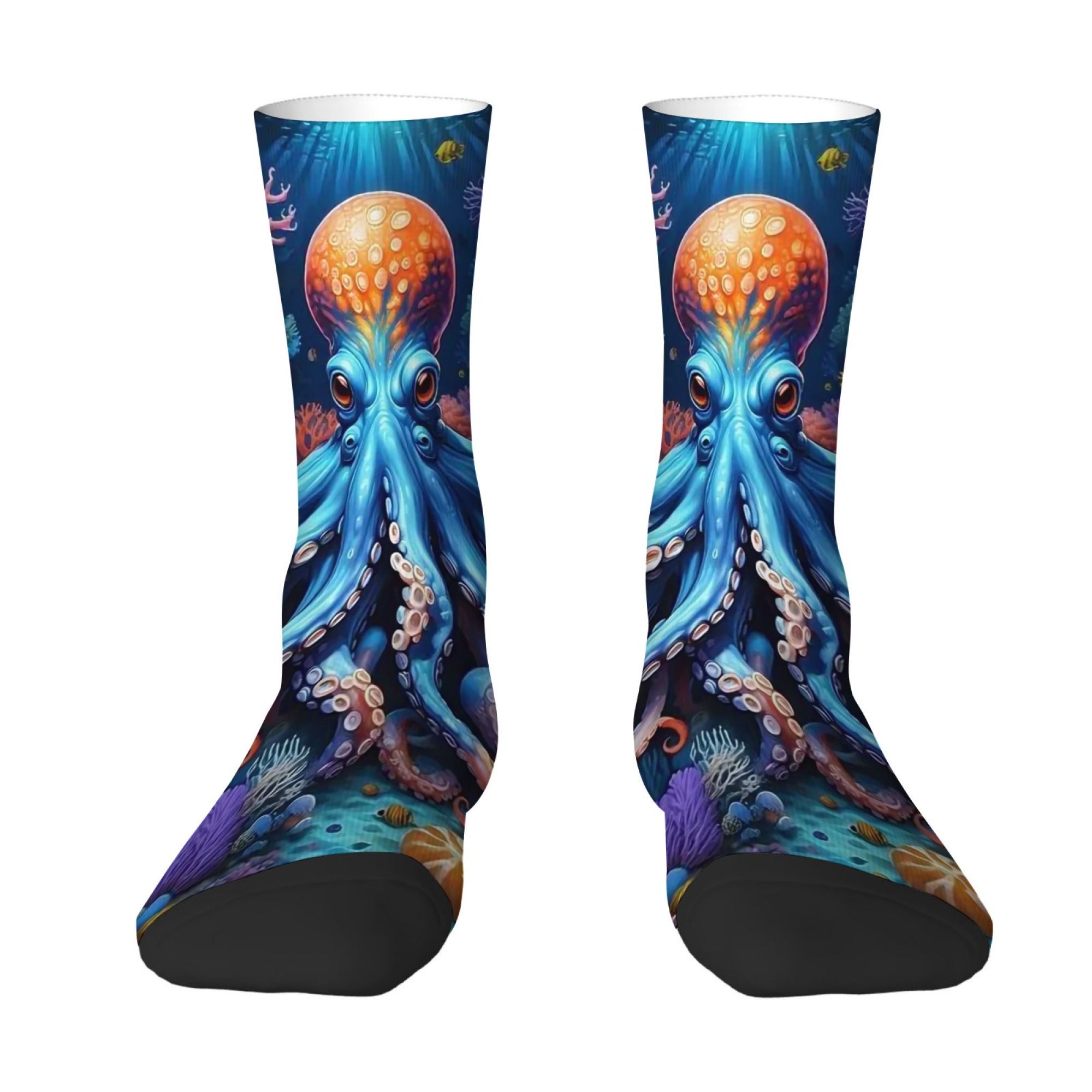 Quirky Street Fashion - クトゥルフ神話シーファンタジータコメンズソックス快適で通気性のあるソフトソックスノベルティ面白いファッショナブルな風変わりなストリートソックス