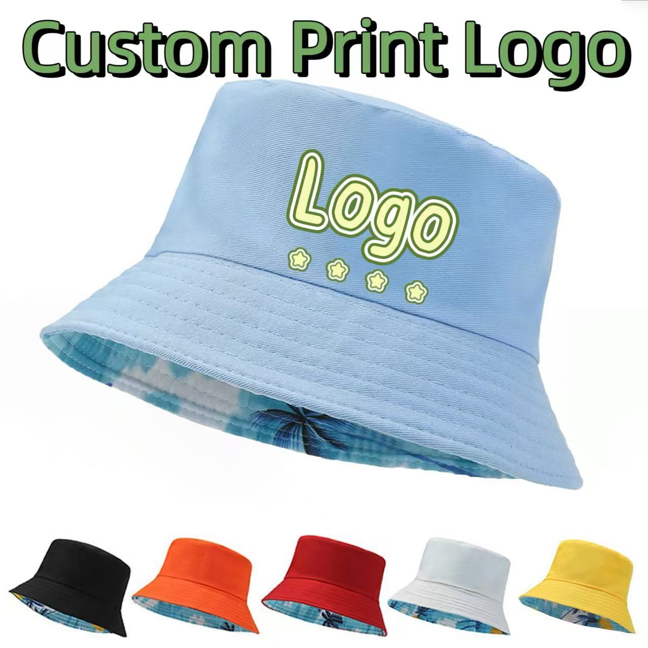 Baseball Cap Fitted - カスタムプリントロゴ入り日よけ両面フィッシャーマンキャップ男女兼用旅行登山用バケットハット