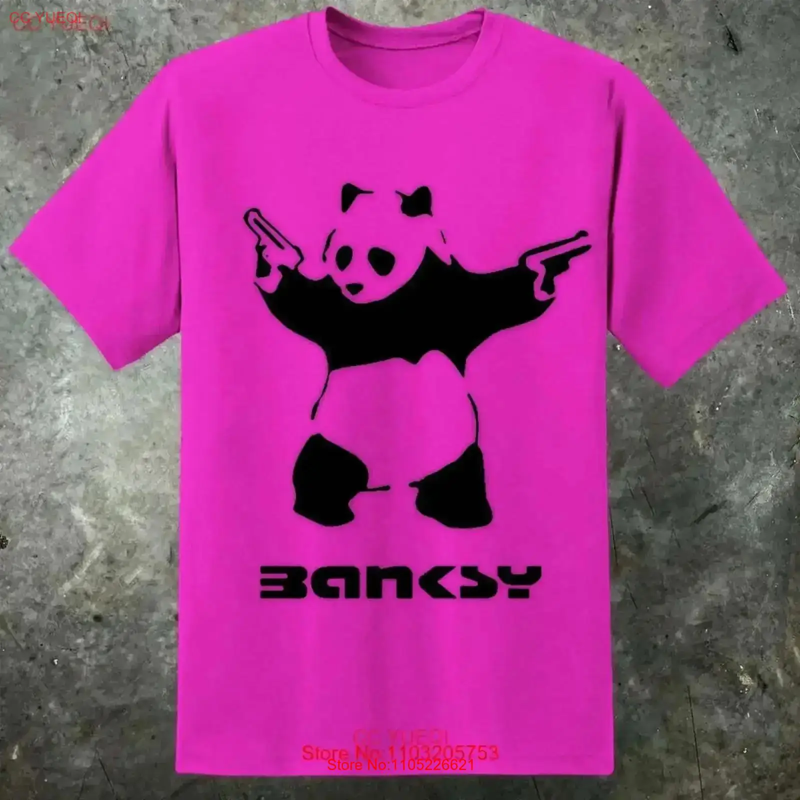 Street Fashion Uk - バンクシーにインスパイアされたメンズ パンダ ガンズ T シャツ ストリート