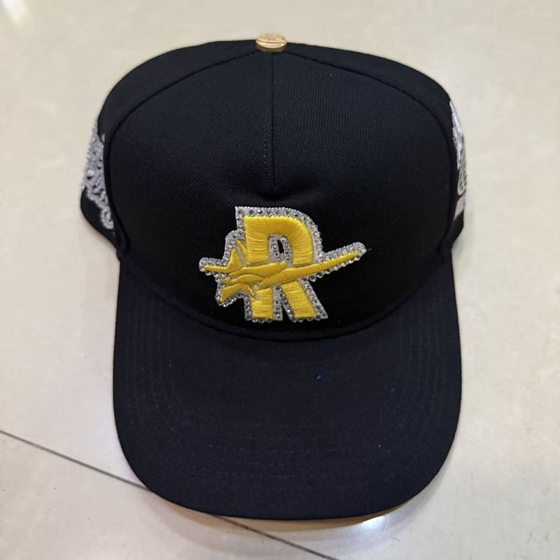 コントラストブリム3D刺繍ラフプレイハット、マルチトーンライ - Baseball Cap Fitted のレビューと価格
