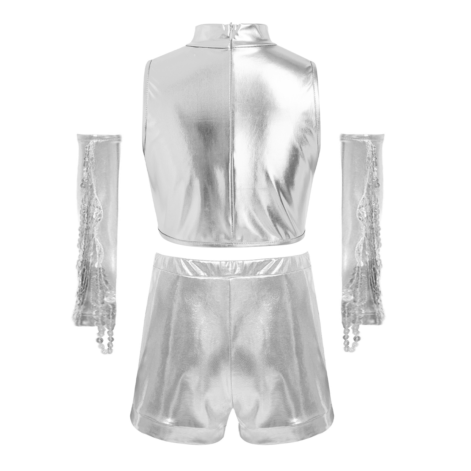 キッズスパークリングメタリックスパンコールタッセルグローブセ - Street Fashion Outfit のレビューと価格