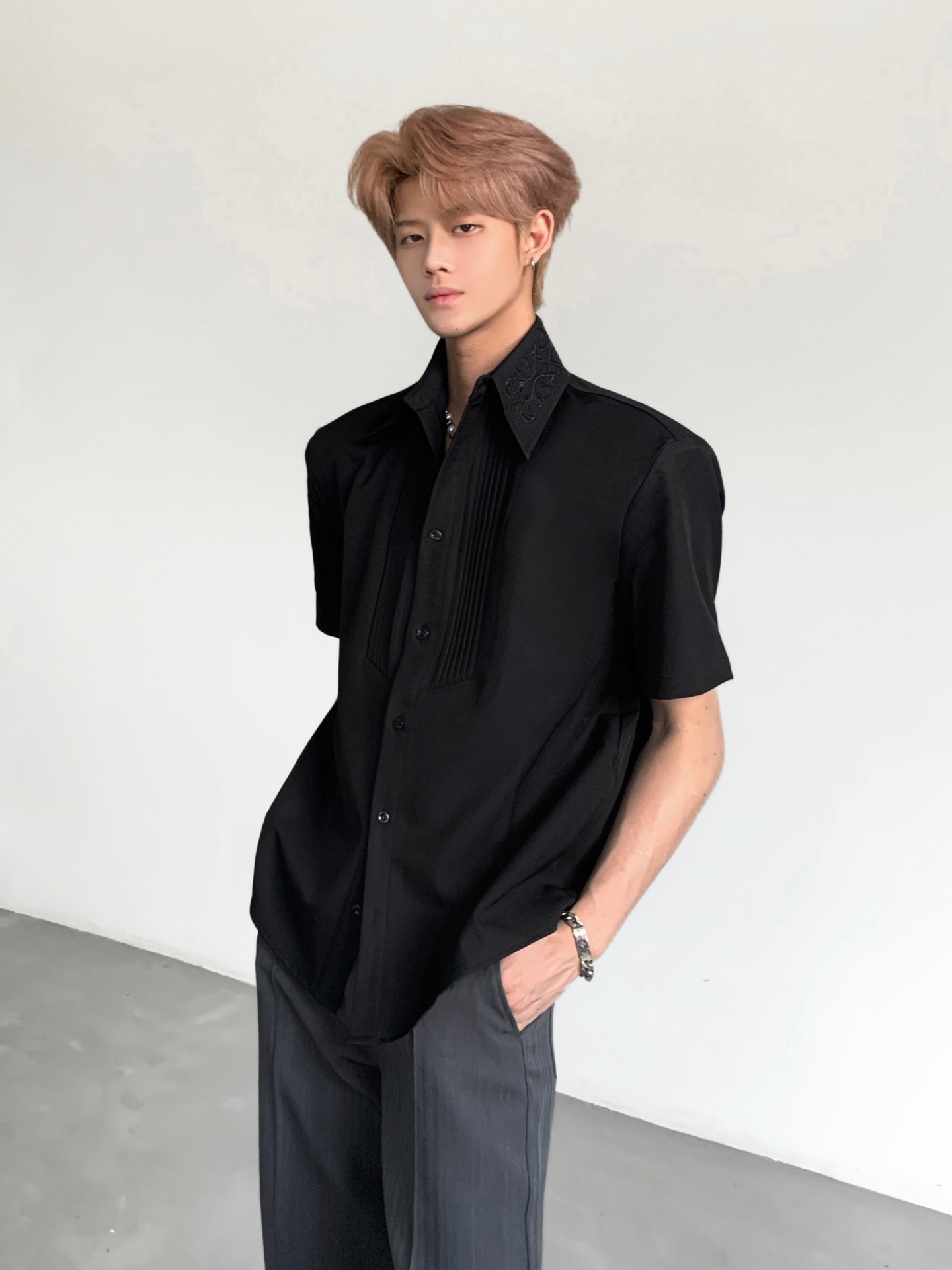 エーステーラーズ 重刺繍入り半袖メンズシャツ おしゃれな都会 - Urban Street Fashion Photography のレビューと価格