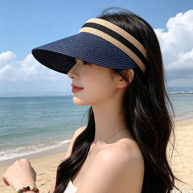 カスタム刺繍ロゴ入り屋外日よけ天井付き麦わら帽子 レディース - Baseball Cap Fitted のレビューと価格