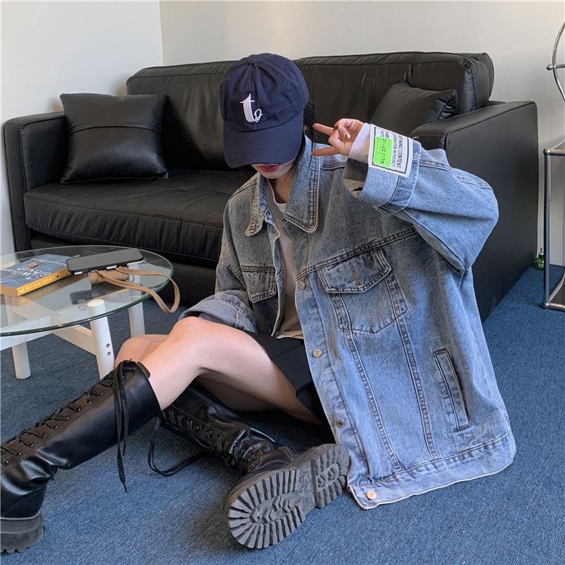 ハイストリートファッション オーバーサイズデニムジャケット  - Korean Street Fashion Female のレビューと価格