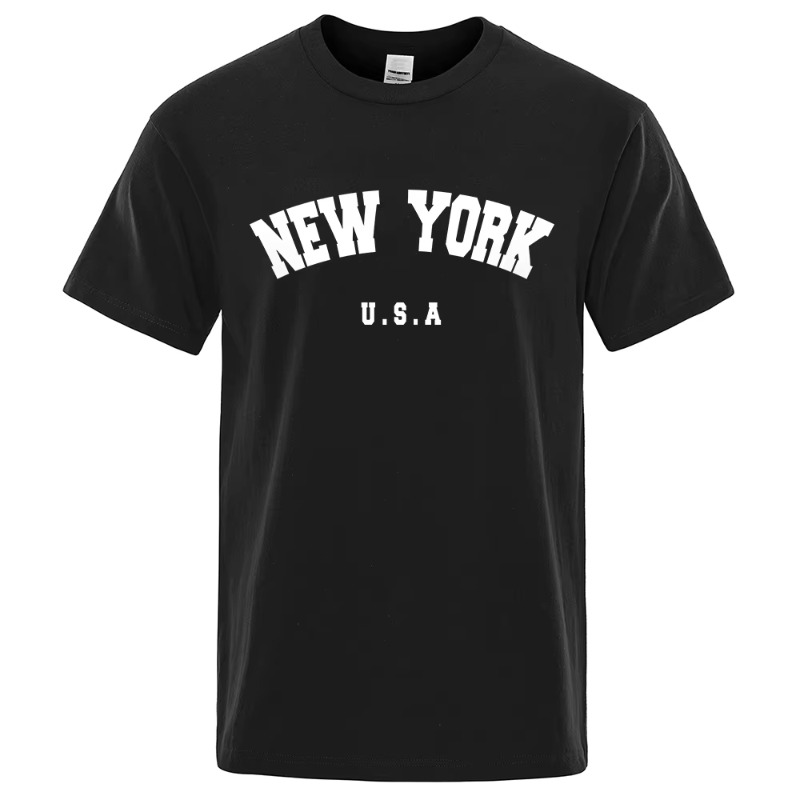 米国ニューヨーク米国シティストリートプリント Tシャツ男性用 - Street Fashion Of New York のレビューと価格