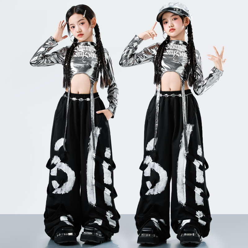 韓国 Y2K キッズストリートウェアスタイルヒップホップダン - Street Fashion Outfit のレビューと価格