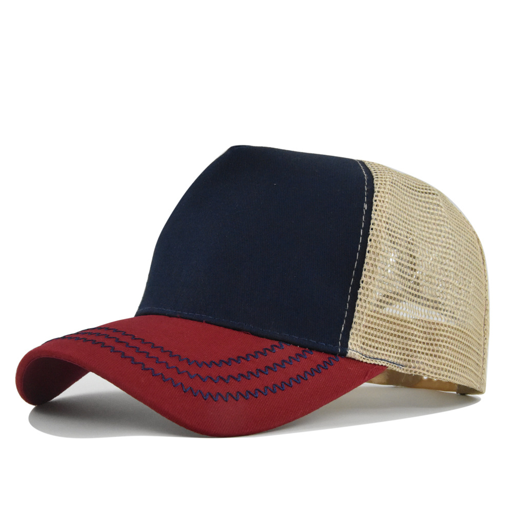 カスタムプリントロゴ入り無地ハードトップ5ピース野球帽 メン - Baseball Cap Fitted のレビューと価格