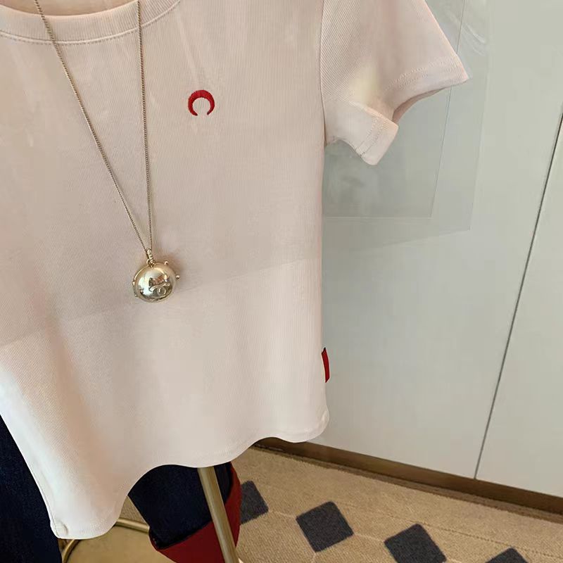 韓国の夏の新無地女性 Tシャツシンプルなベーシックファッショ - Korean Street Fashion Female のレビューと価格