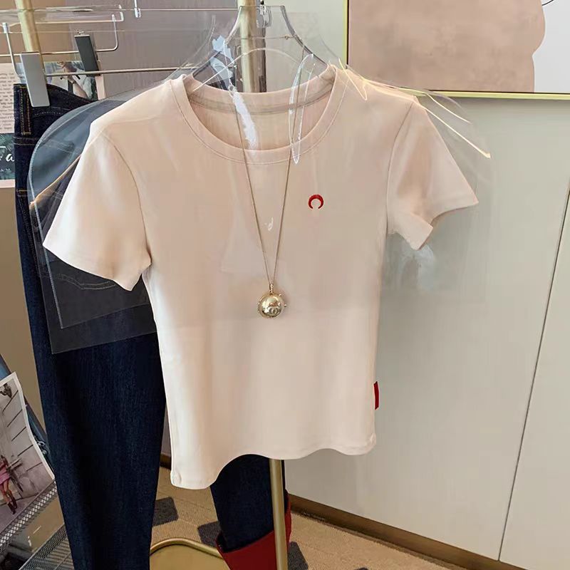 韓国の夏の新無地女性 Tシャツシンプルなベーシックファッショ - Korean Street Fashion Female のレビューと価格