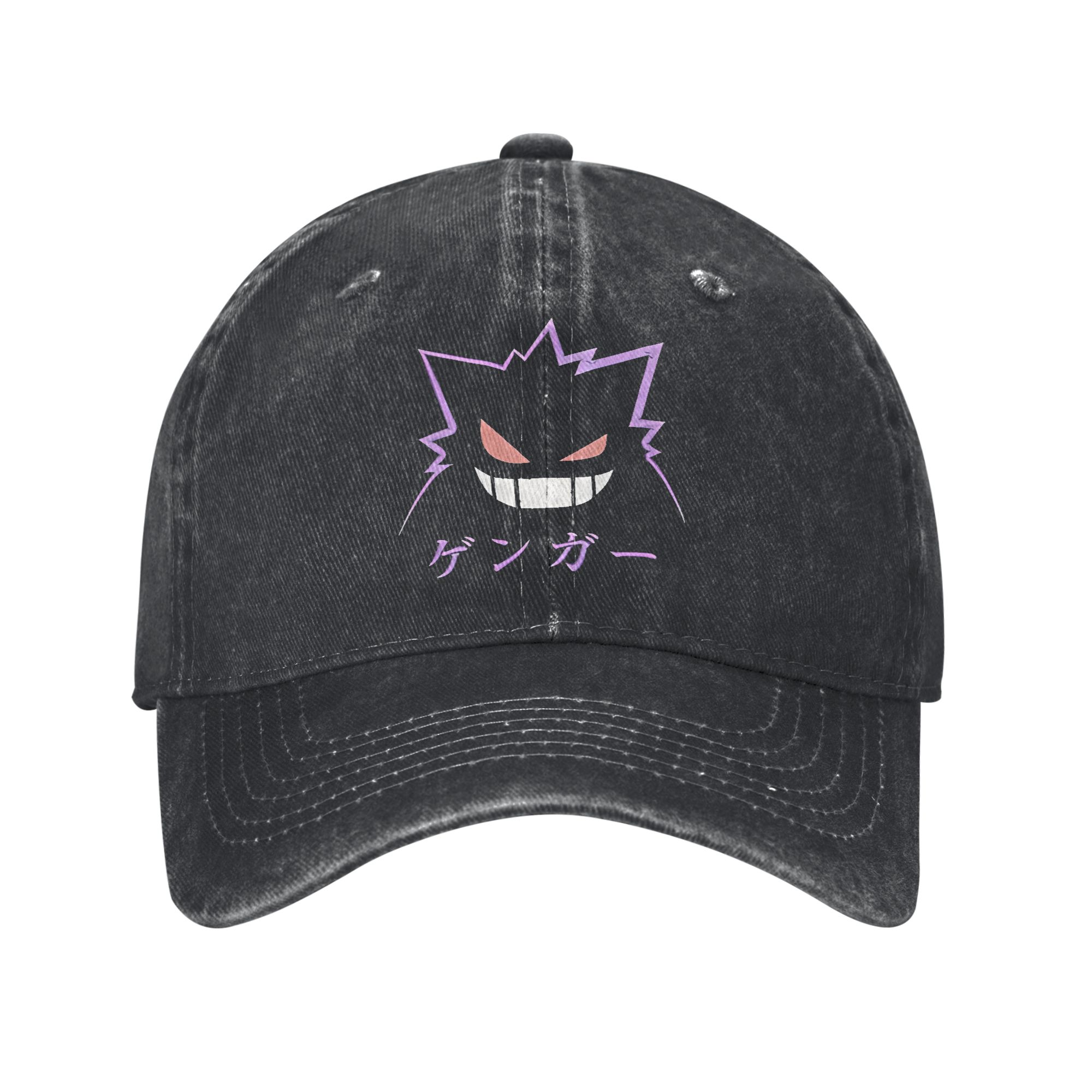 日本アニメ男性女性野球帽ポケモンディストレストデニムキャップ - Baseball Cap Fitted のレビューと価格